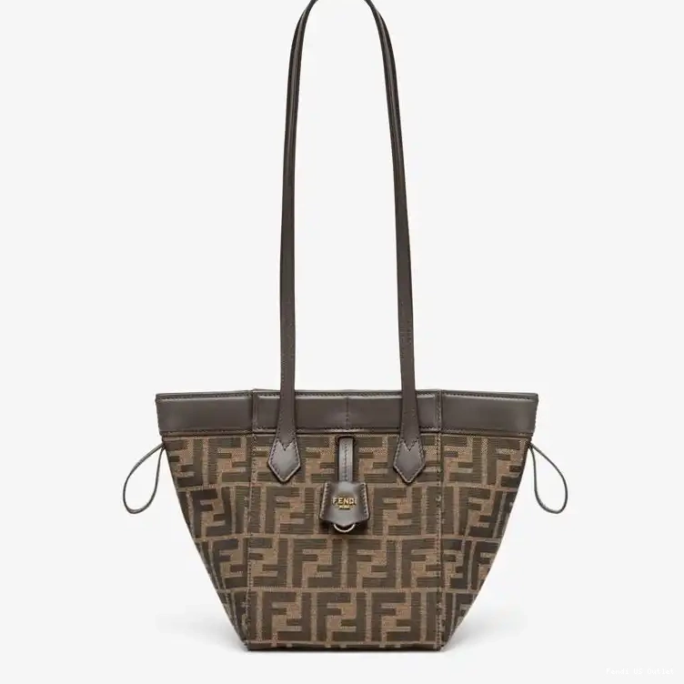 Affordable Brown Motif FF Origami Bag Mini Fabric Fendi In 0507